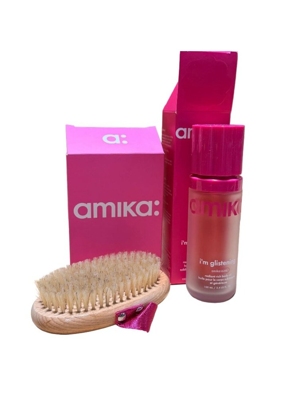 Amika Body Care - SET OF 2 - Body Oil and LIMITED-EDITION Body Dry Brush